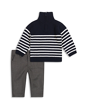 Miniclasix Boys' Striped Sweater & Pants Set - Baby In Navy