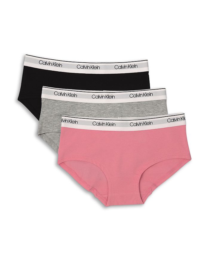 Calvin Klein Kids Girls' Hipster Underwear, 3 Pack - Big Kid