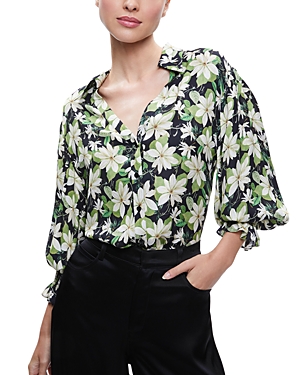 Alice and Olivia Julius Floral Print Blouse