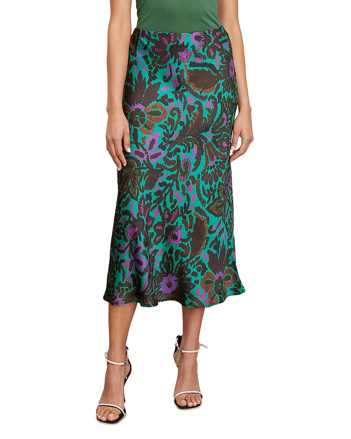 Shop Velvet By Graham & Spencer Kaiya Printed Skirt In Multi