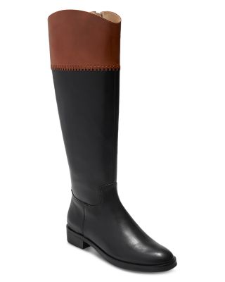 Jack Rogers Adaline Knee High Riding Boot In Black/brown