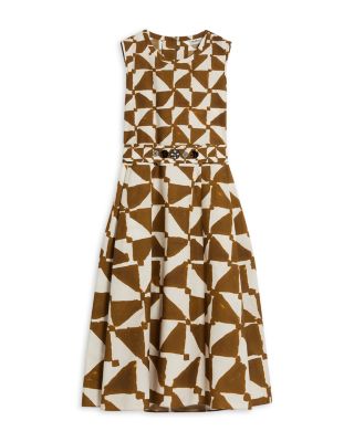 Max Mara Luce Cotton Belted Midi Dress | Bloomingdale's