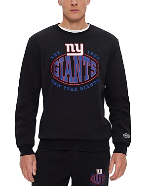 Shop Hugo Boss X Nfl New York Giants Crewneck Sweatshirt In Black