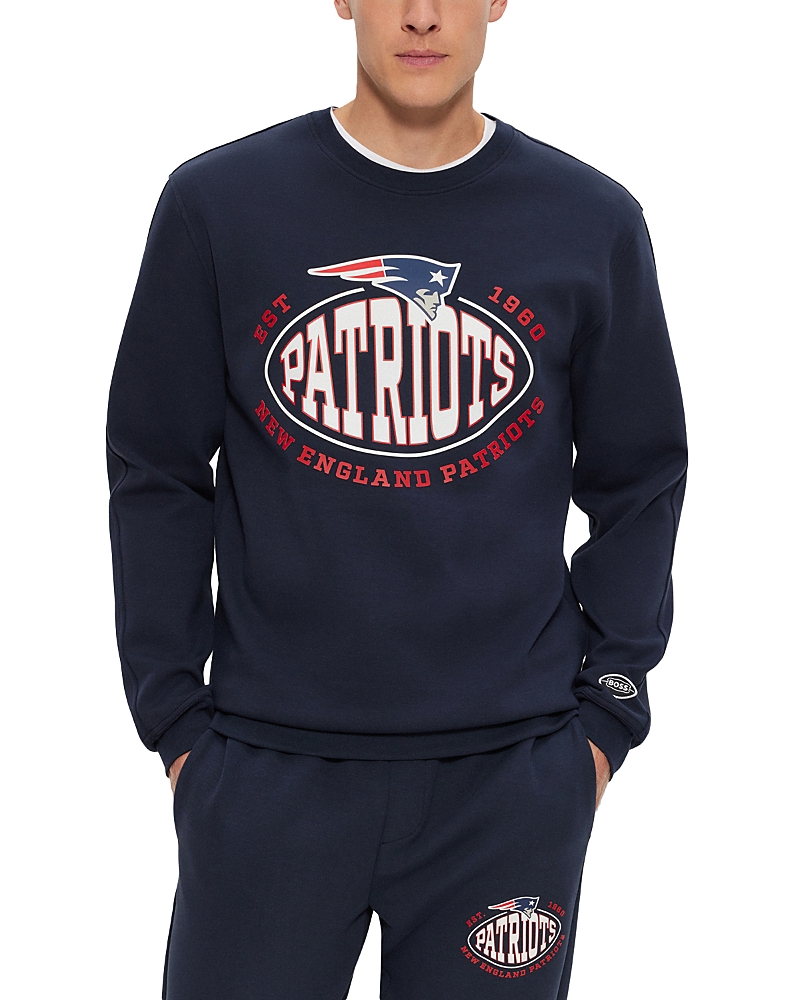 HUGO BOSS X NFL NEW ENGLAND PATRIOTS CREWNECK SWEATSHIRT