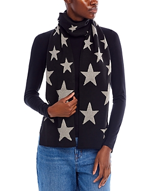 Aqua Reversible Knit Star Scarf - 100% Exclusive In Black/silver
