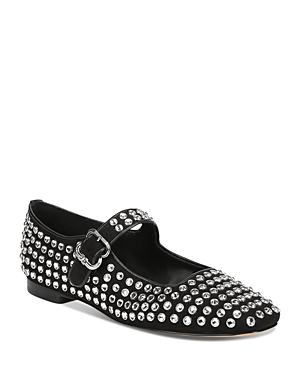 Sam Edelman Womens Faux Suede Rhinestone Mary Janes In Black