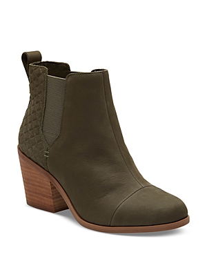 Toms Women's Everly Pull On Chelsea Booties In Olive Night