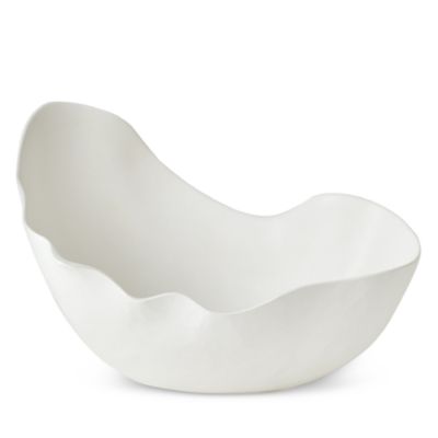 Global Views - Horn Large White Matte Bowl