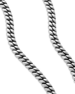 Men's Sterling Silver Chain Curb Link Necklace, 22"