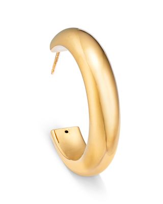 Polished Medium Hoop Earrings in 14K Yellow Gold