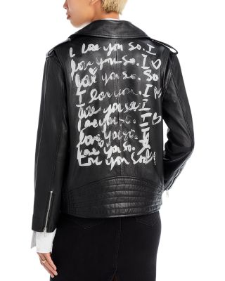 AQUA Leather Moto Jacket - 100% Exclusive | Bloomingdale's