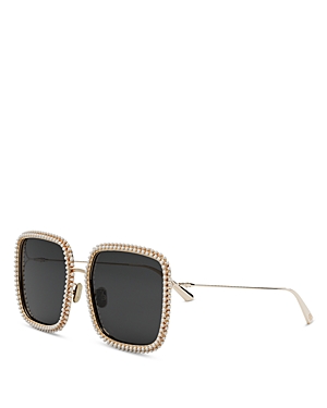 Shop Dior S2u Square Sunglasses, 59mm In White/gray Solid