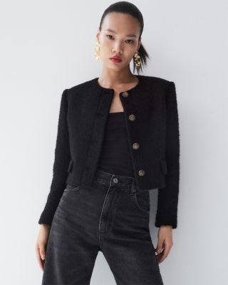 sandro★VESTE COURTE EN TISSU BOUCLE ジャケット Sandro Wallace Short Bouclé Jacket | Bloomingdale's