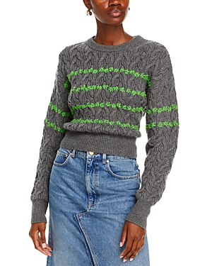 Shop Essentiel Antwerp Epice Embroidered Sweater In Combo1 Sand Black