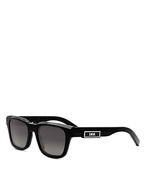 Shop Dior B23 S1i Geometric Sunglasses, 53mm In Black/smoke