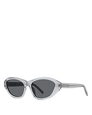 Shop Givenchy Gv Day Cat Eye Sunglasses, 55mm In Gray/gray Mirrored Solid
