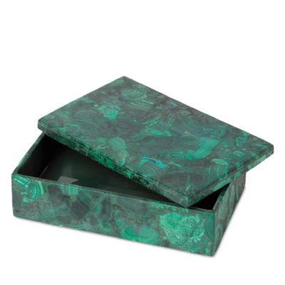 Global Views Malachite Large Stone Box