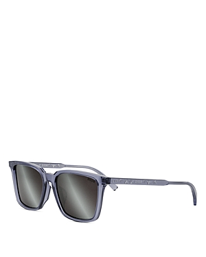 Dior In S4f 80a4 Dm40118f 84c Square Sunglasses In Blue/gray Mirrored Solid