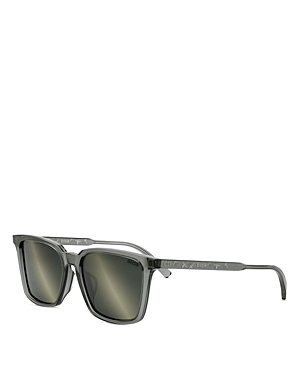 Dior S4f Square Sunglasses, 56mm In Grey/gray Mirrored Solid