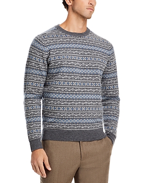Crown Conway Wool & Cashmere Fair Isle Crewneck Sweater