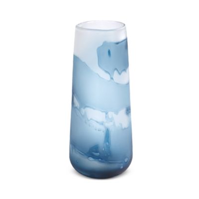 Global Views Glacier Vase Blue, Small