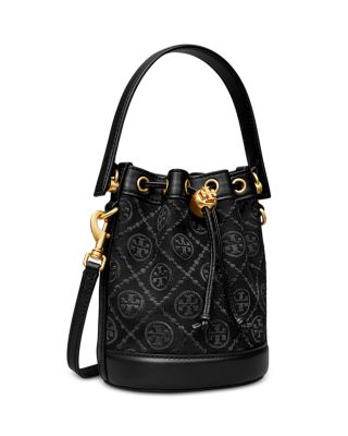 Mini T Monogram Jacquard Bucket Bag