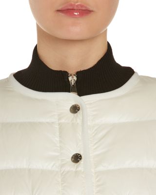 Snap Front Wool Puffer Cardigan