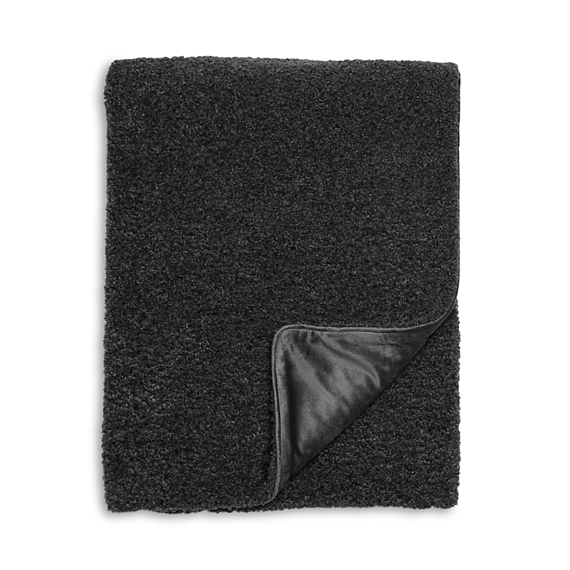 Shop Hudson Park Collection Teddy Throw - Exclusive In Charcoal