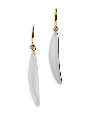 Alexis Bittar Lucite Sliver Wire Earrings In Silver