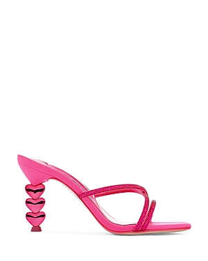 Shop Sophia Webster Women's Aphrodite Mid Heel Mules In Party Pink