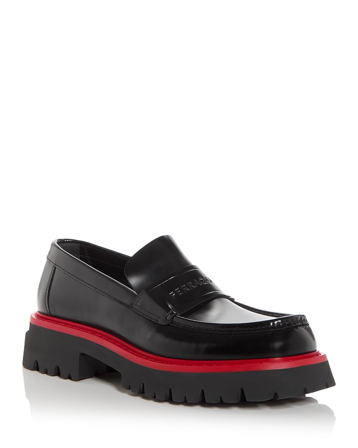 ferragamo chunky loafers