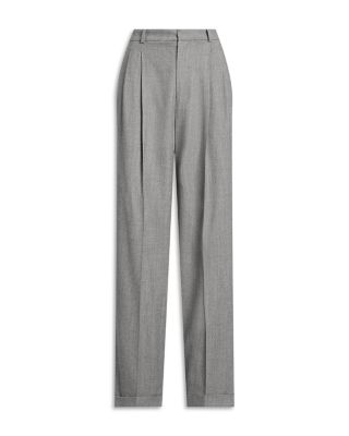 Pleated Wool Blend Pants