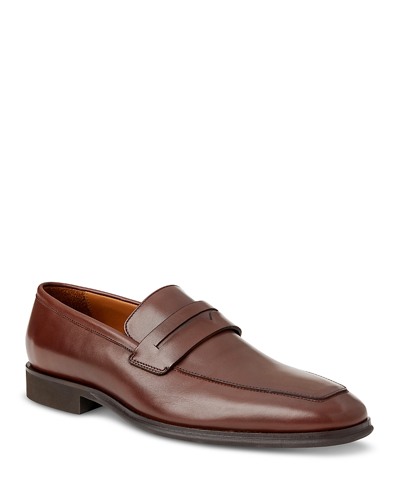 Bruno Magli Raging Penny Mens Leather Loafers In Brown