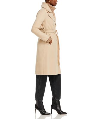 Double Breasted Ribbed Collar Coat