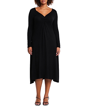 Estelle Plus Florentine Knit Midi Dress In Black