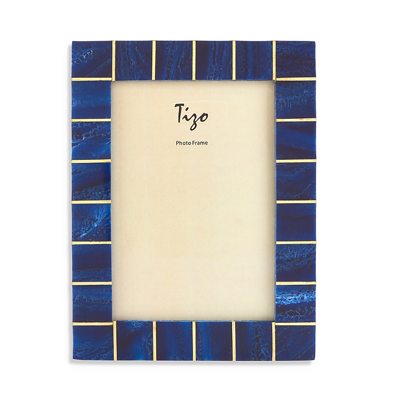 Tizo Blue/Brass Photo Frame, 5 x 7