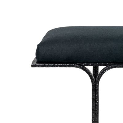 Bryn Linen Bench in Black
