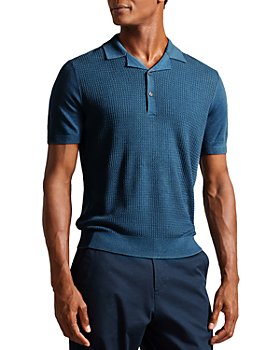 Ted Baker - Adio Textured Front Knit Short Sleeve Polo