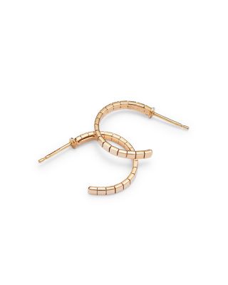 Segmented Small Hoop Earrings in 14K Yellow Gold , Italy Campaign