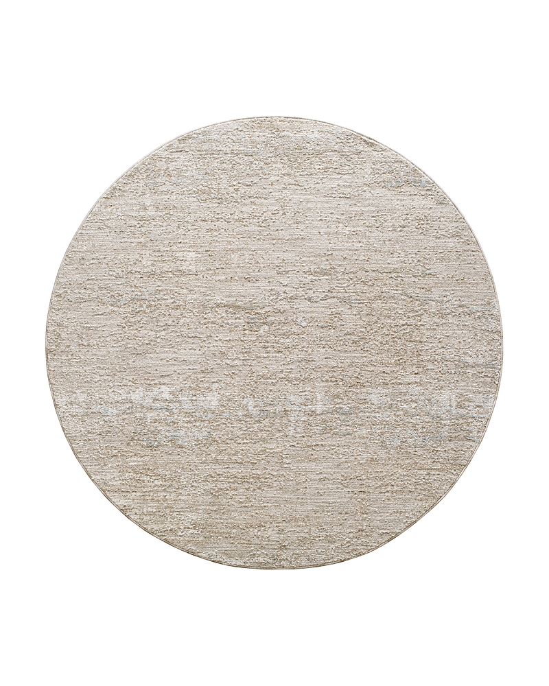 Surya Masterpiece High-low Mpc-2322 7'10" X 7'10" Round Area Rug In Taupe/brown