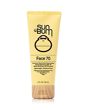 Sun Bum Spf 70 Face Sunscreen Lotion 3 Oz. In White