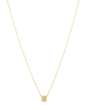Bloomingdale's Ribbed Slider Pendant Necklace in 14K Yellow Gold, 18
