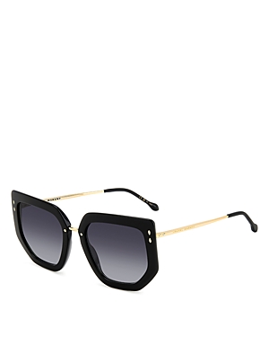 Shop Isabel Marant Cat Eye Sunglasses, 55mm In Black/gray Gradient