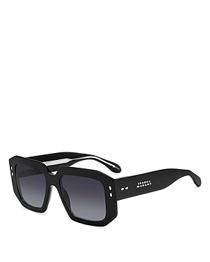 Isabel Marant Square Sunglasses, 53mm In Black/gray Gradient