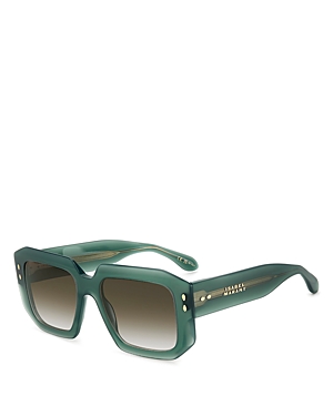 Isabel Marant Square Sunglasses, 53mm In Green