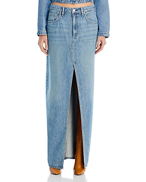 RAG & BONE RAG & BONE AVERY FEATHERWEIGHT DENIM MAXI SKIRT IN BEVERLYS