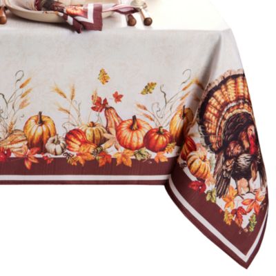 Autumn Heritage Turkey Engineered Tablecloth, 60" x 102"