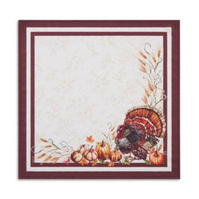 Autumn Heritage Turkey Engineered Napkins, Set of 4