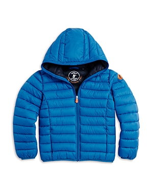 Save The Duck Boys' Dony Hooded Puffer Jacket - Little Kid, Big Kid In Blue Berry
