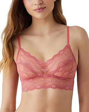 B.tempt'd By Wacoal Lace Kiss Bralette In Slate Rose